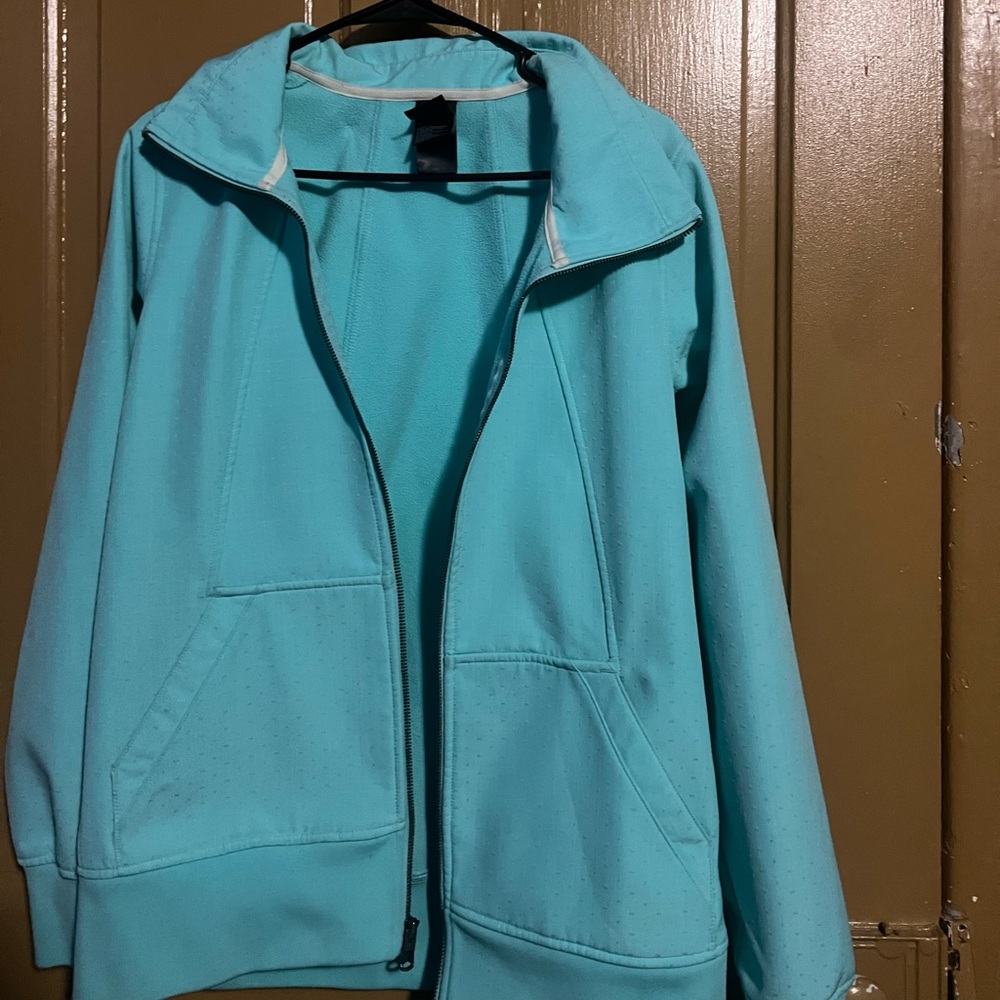 The north face light blue medium zip up